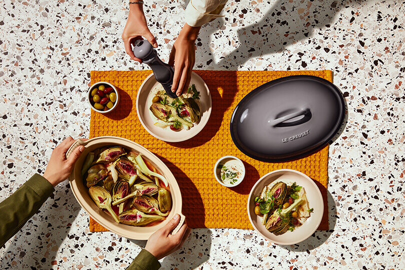Braised Artichokes and Fennel with Lemon Cream - Recipe | Le Creuset
